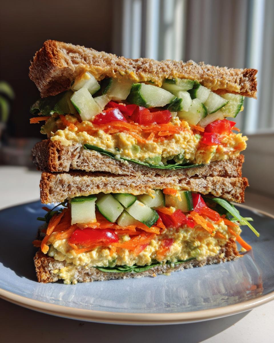Veggie & Hummus Sandwiches - detail 1