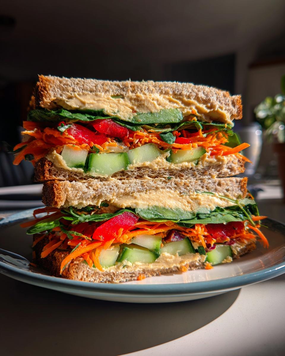 Veggie & Hummus Sandwiches - detail 2