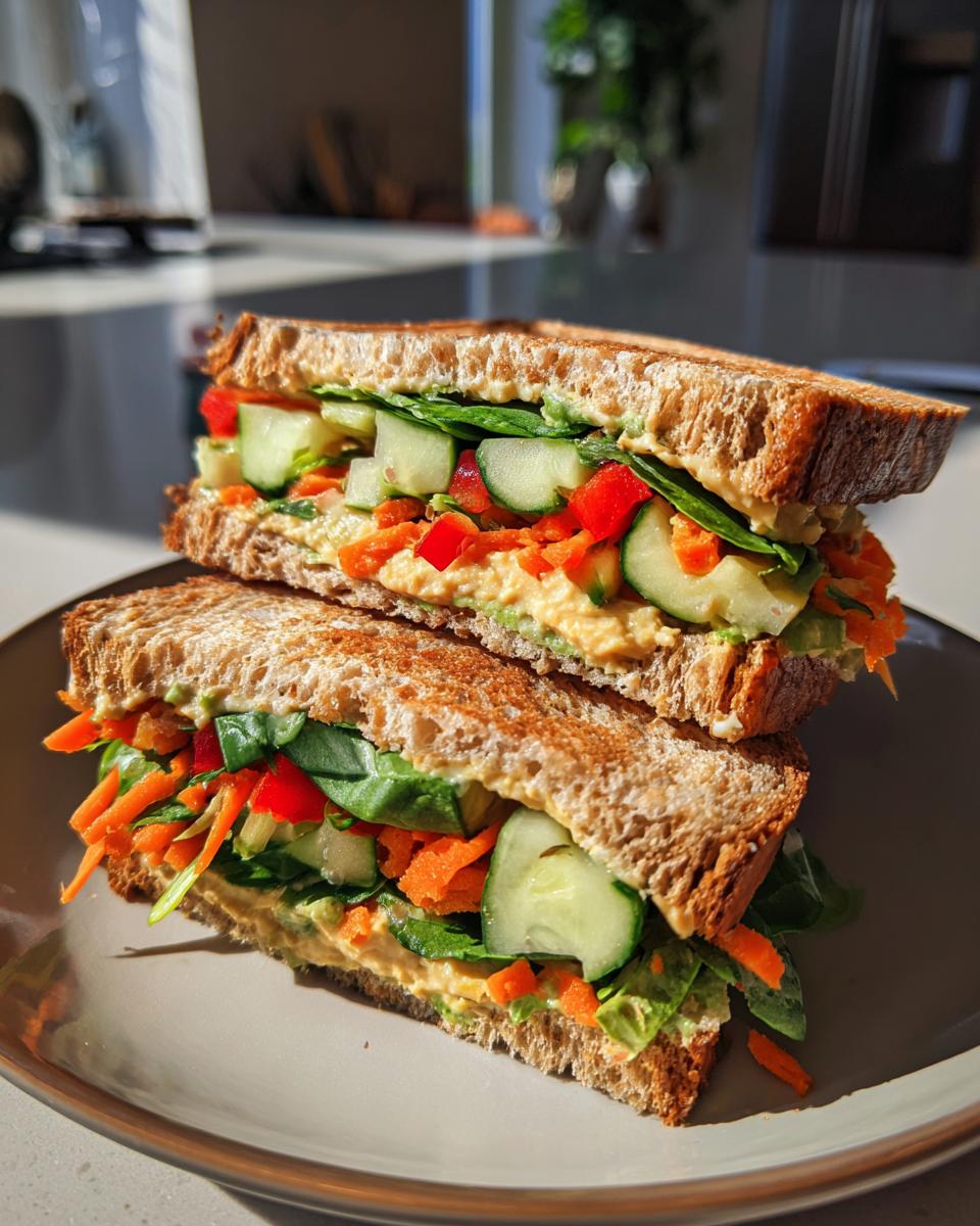 Veggie & Hummus Sandwiches - detail 3