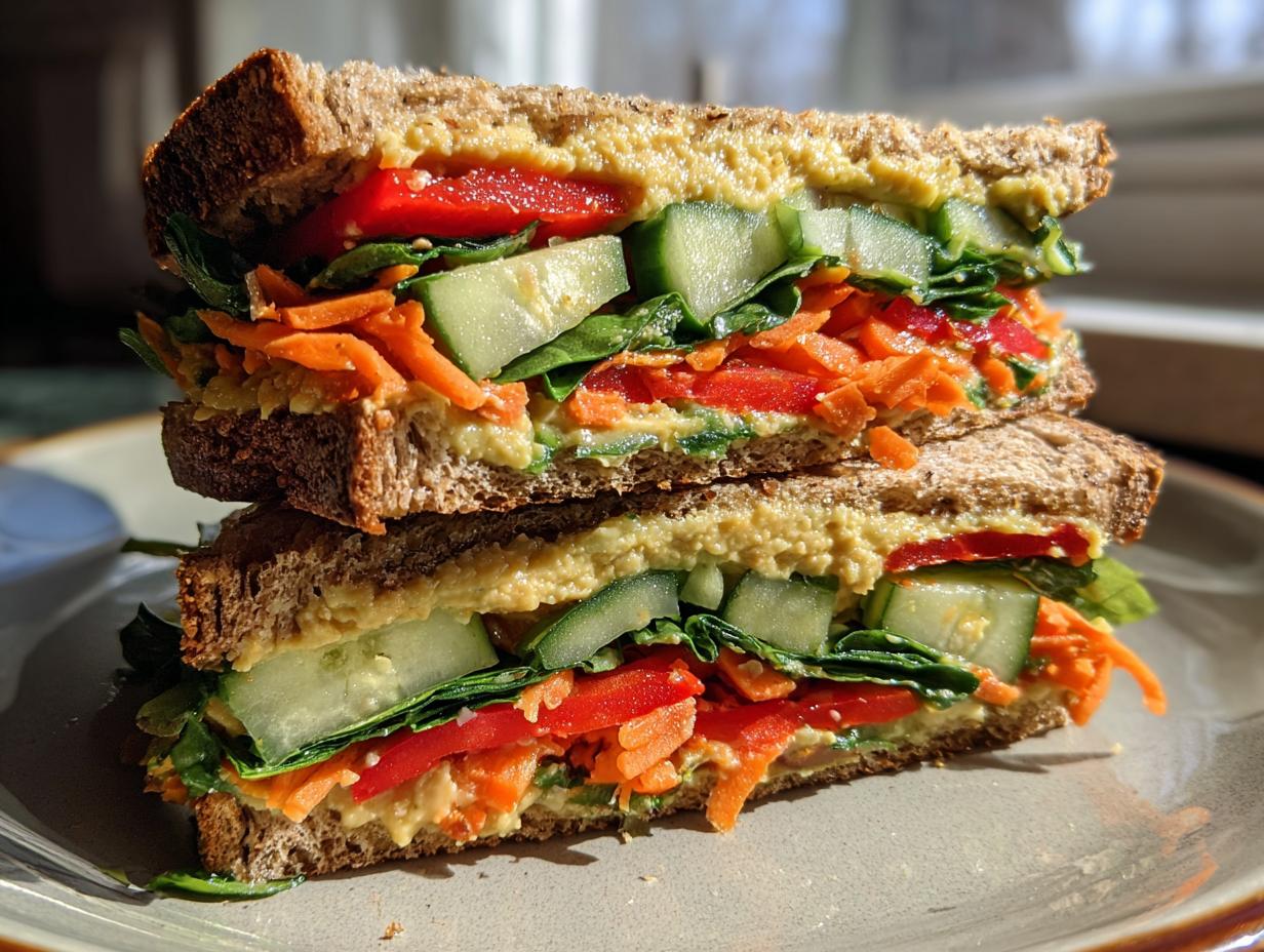 Veggie & Hummus Sandwiches