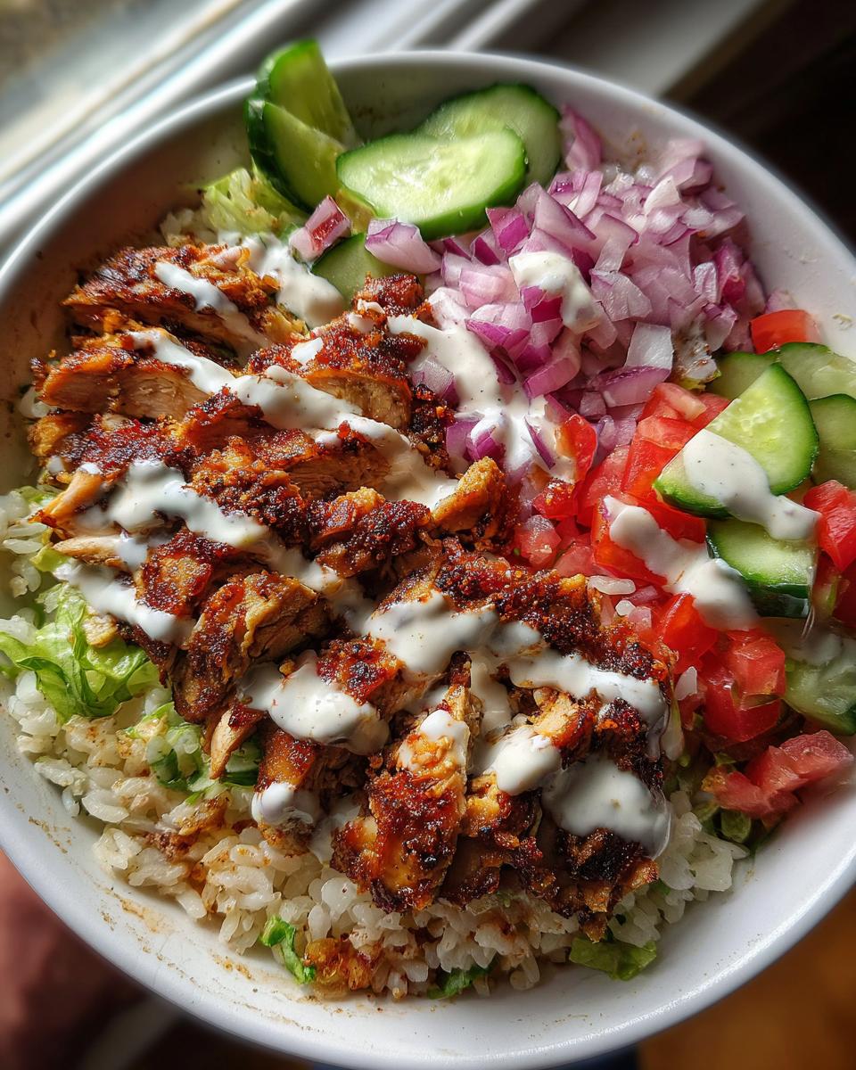 chicken shawarma bowl - detail 1