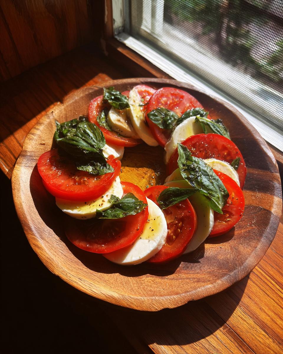 mozzarella tomato basil - detail 3