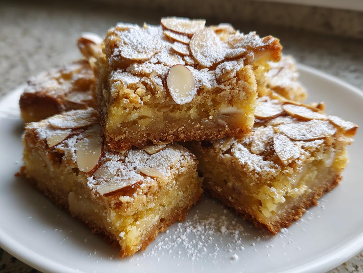 Almond Marzipan Cookie Bars