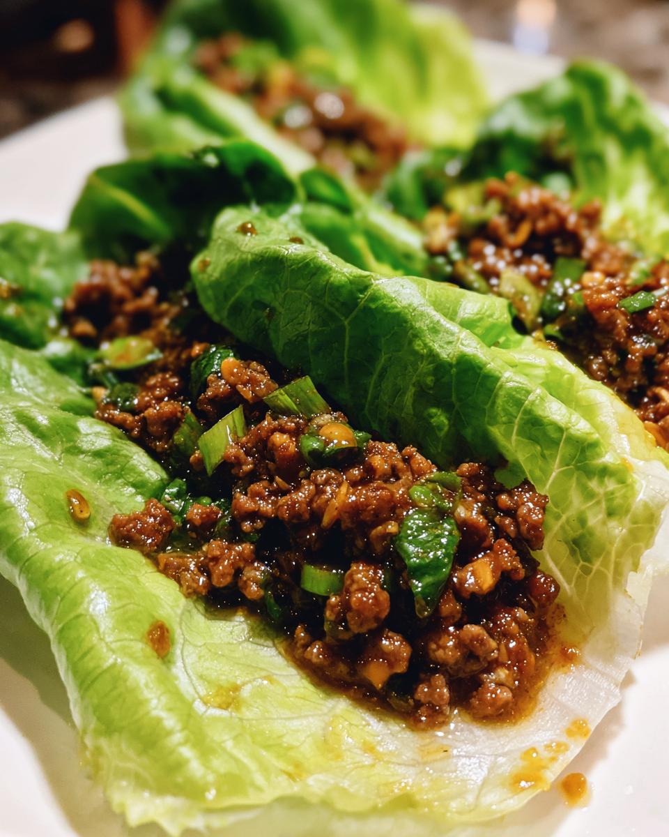 Asian-Style Ground Beef Lettuce Wraps - detail 1