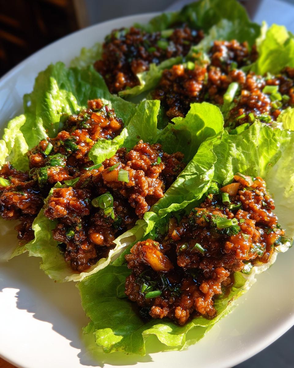 Asian-Style Ground Beef Lettuce Wraps - detail 2