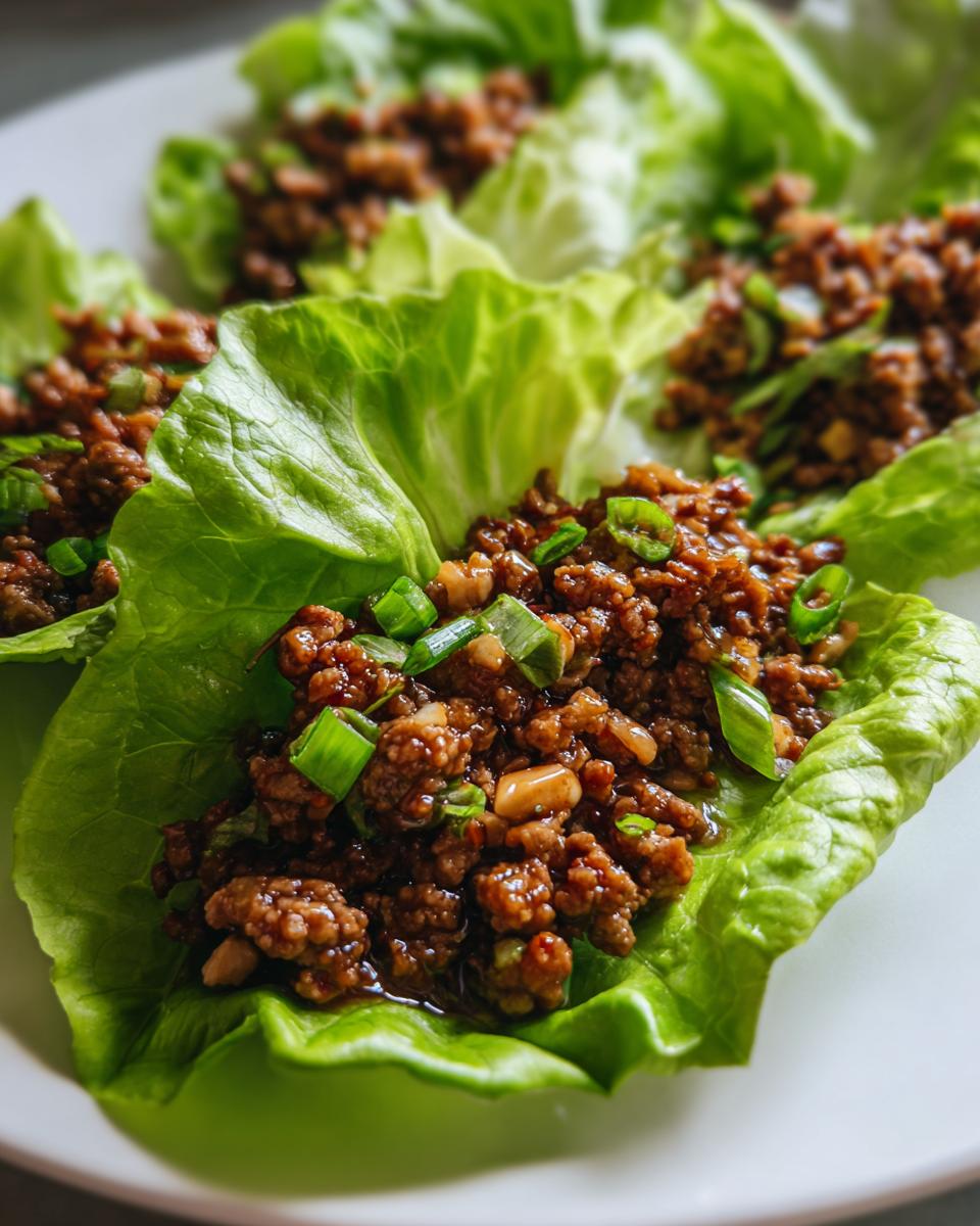 Asian-Style Ground Beef Lettuce Wraps - detail 3