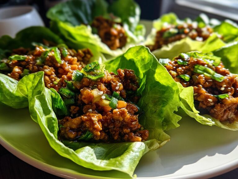 Asian-Style Ground Beef Lettuce Wraps