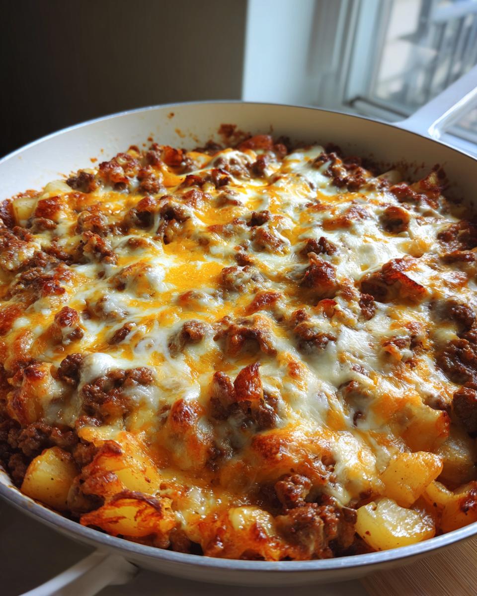 Cheesy Ground Beef & Potato Casserole (One-Pan Dinner!) - detail 2