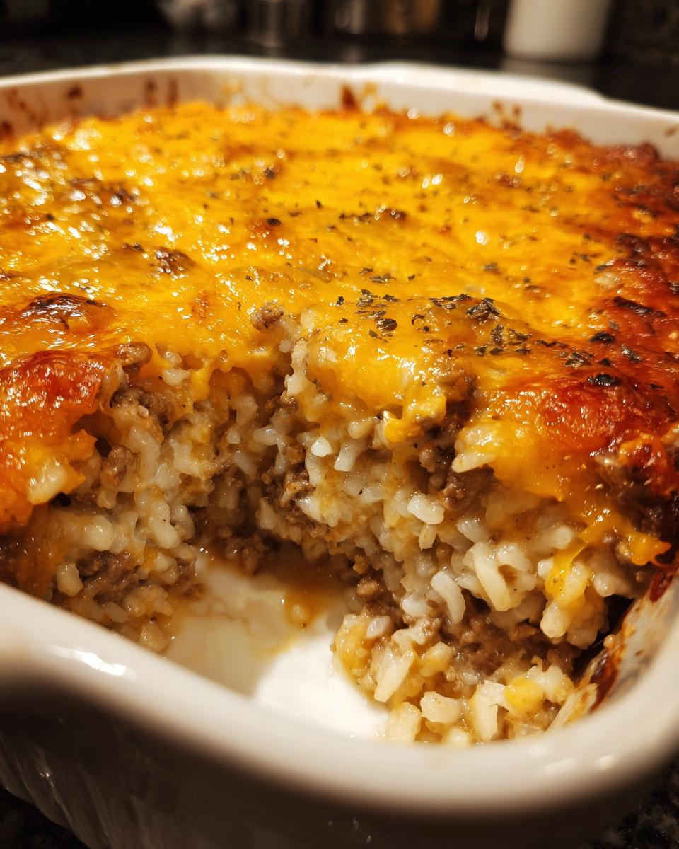 Cheesy Hamburger Rice Casserole - detail 2