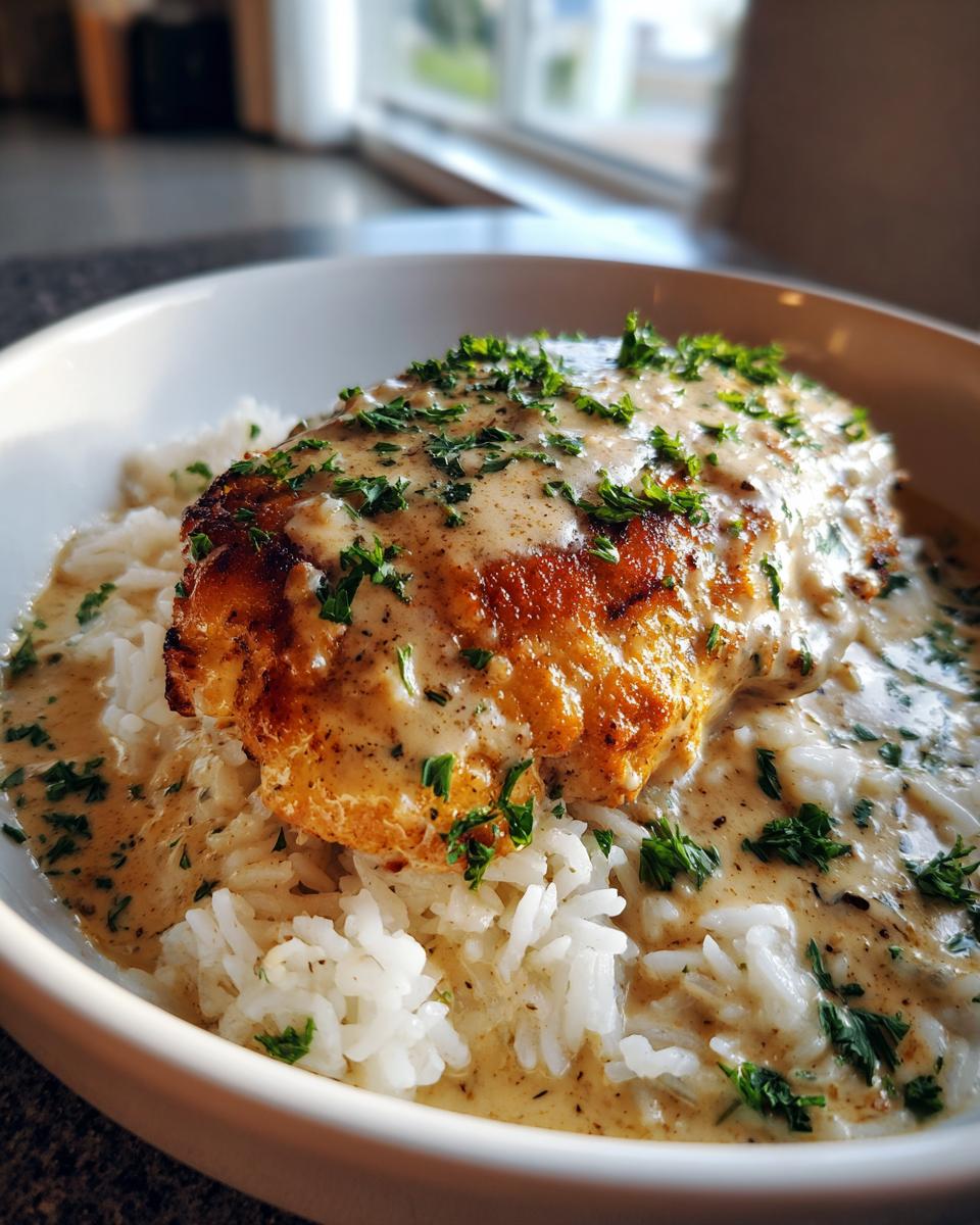 Creamy Creamy Smothered Chicken and Rice Recipe - detail 1