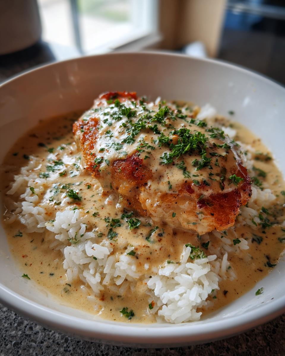 Creamy Creamy Smothered Chicken and Rice Recipe - detail 2