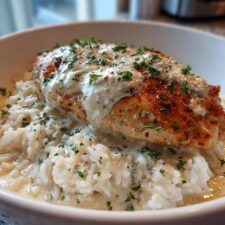 35-Minute Creamy Smothered Chicken and Rice Perfection
