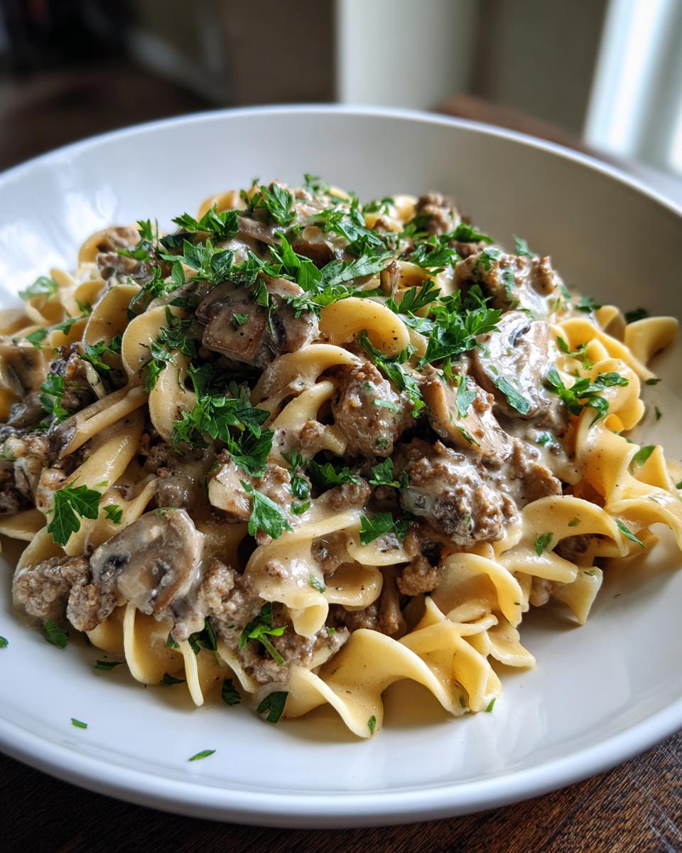 Creamy Ground Beef Stroganoff - detail 4