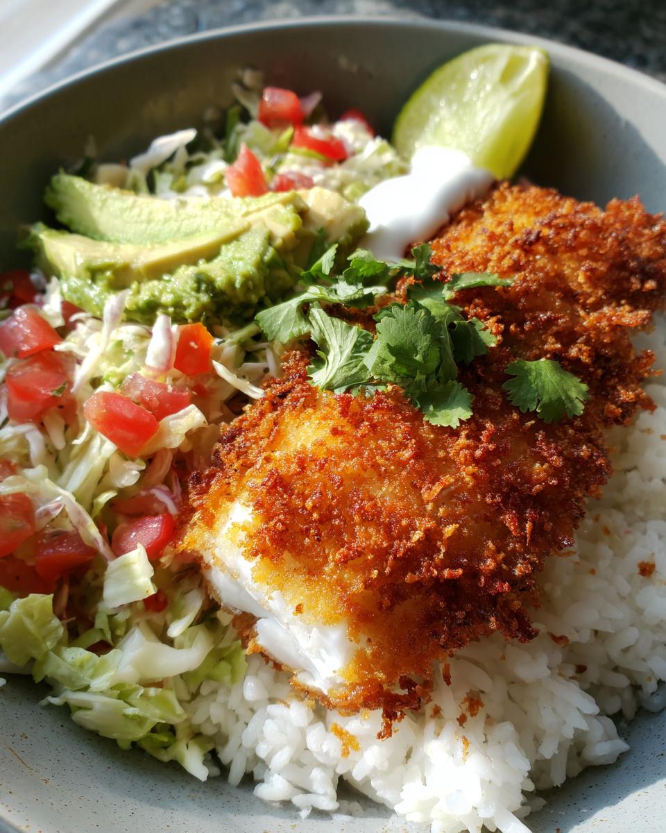 Crispy Fish Taco Bowls - detail 1