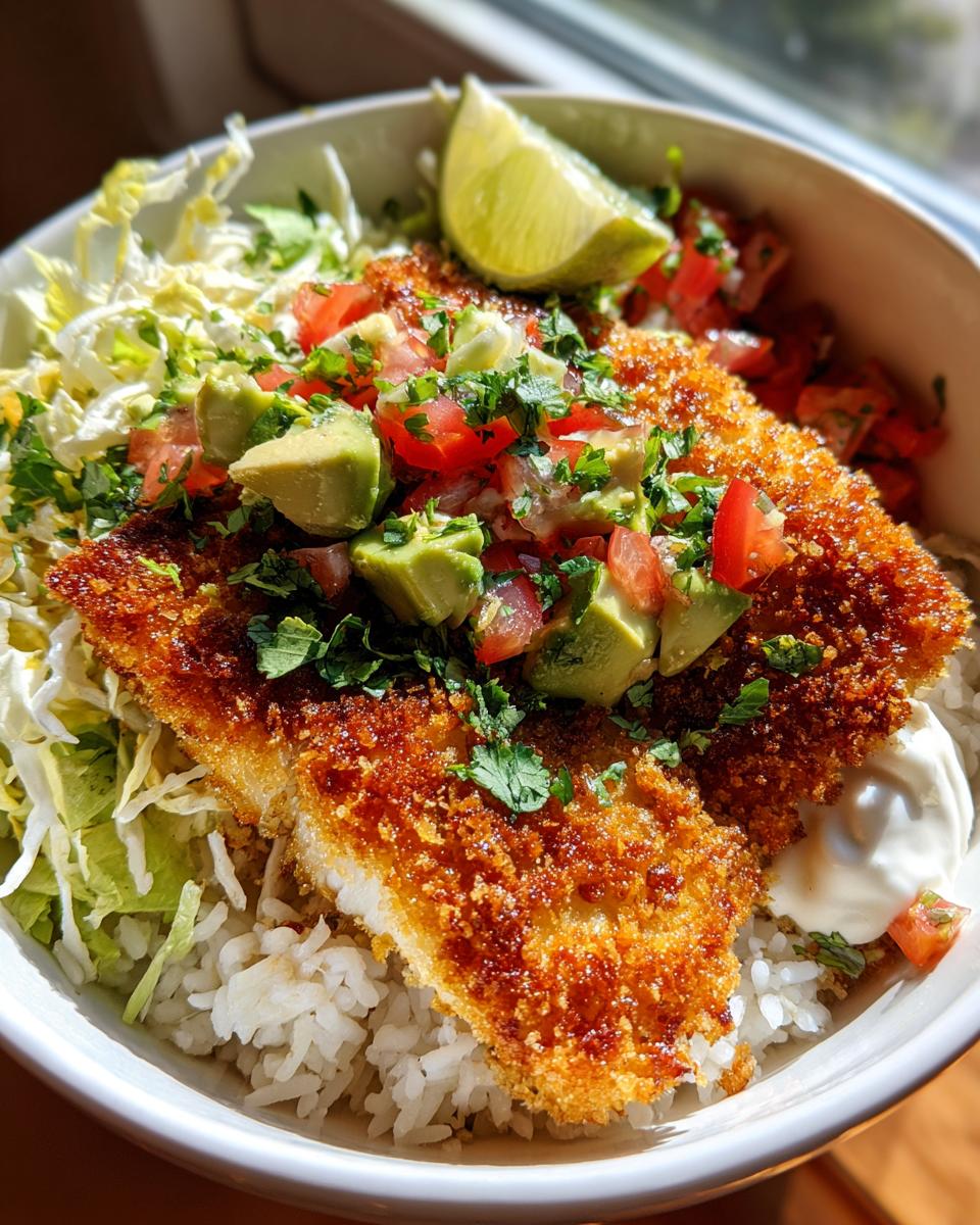Crispy Fish Taco Bowls - detail 2