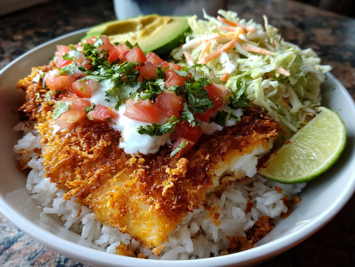 Crispy Fish Taco Bowls