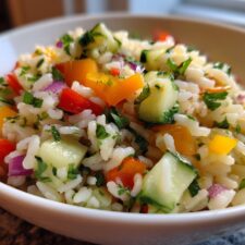 10-Minute Crunchy Rice Salad - Insanely Fresh & Delicious