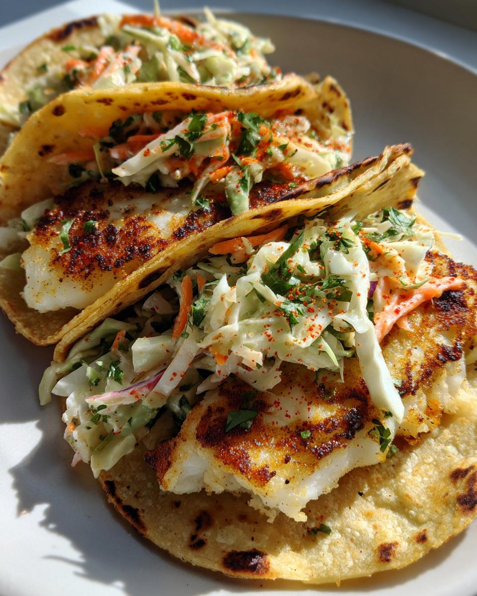 Easy Fish Tacos with Cilantro Lime Slaw - detail 2
