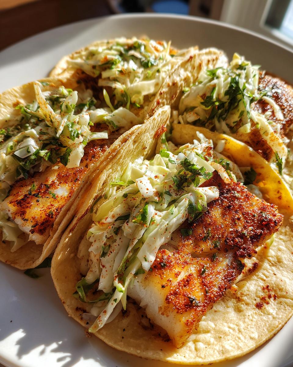 Easy Fish Tacos with Cilantro Lime Slaw - detail 3