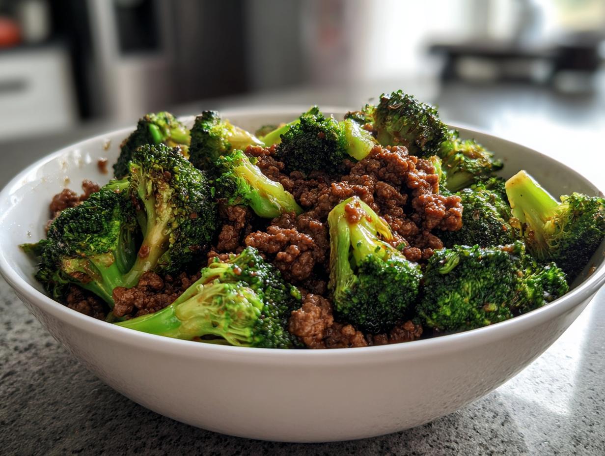 Ground Beef and Broccoli