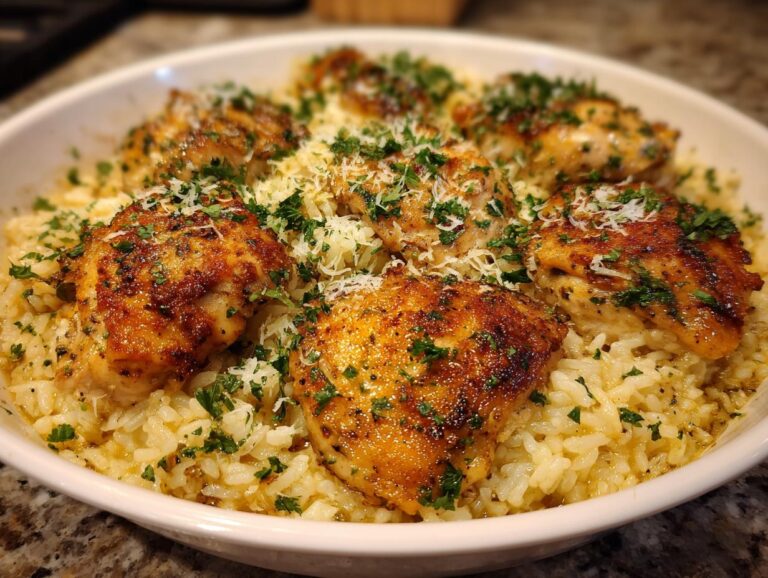 Irresistible Garlic Butter Chicken and Rice Casserole