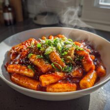 Fiery Korean Spicy Rice Cakes (Tteokbokki) in 30 Minutes Flat