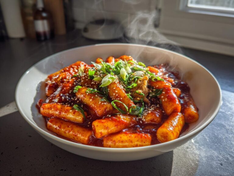 Korean Spicy Rice Cakes (Tteokbokki)