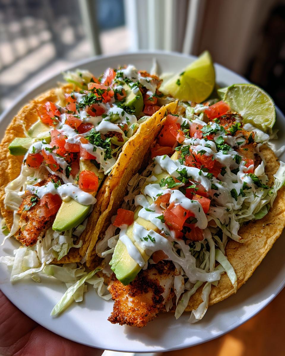 Mexican Fish Tacos with Zesty Lime Crema - detail 1