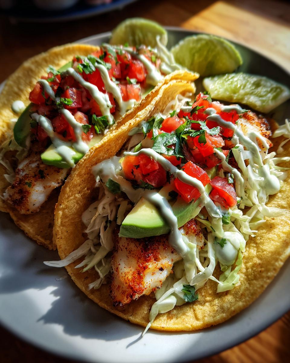 Mexican Fish Tacos with Zesty Lime Crema - detail 2