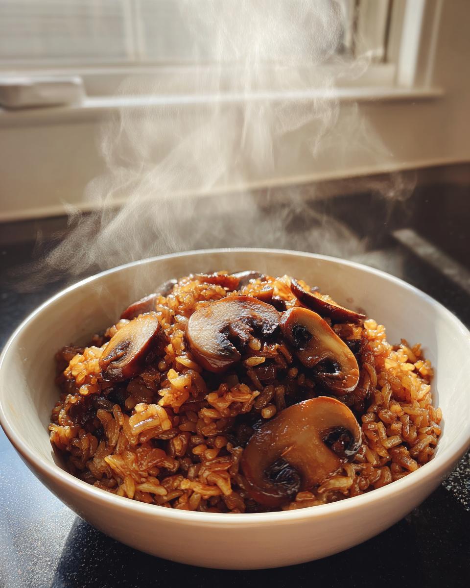 One-Pot Soy Sayce Mushroom Rice - detail 2