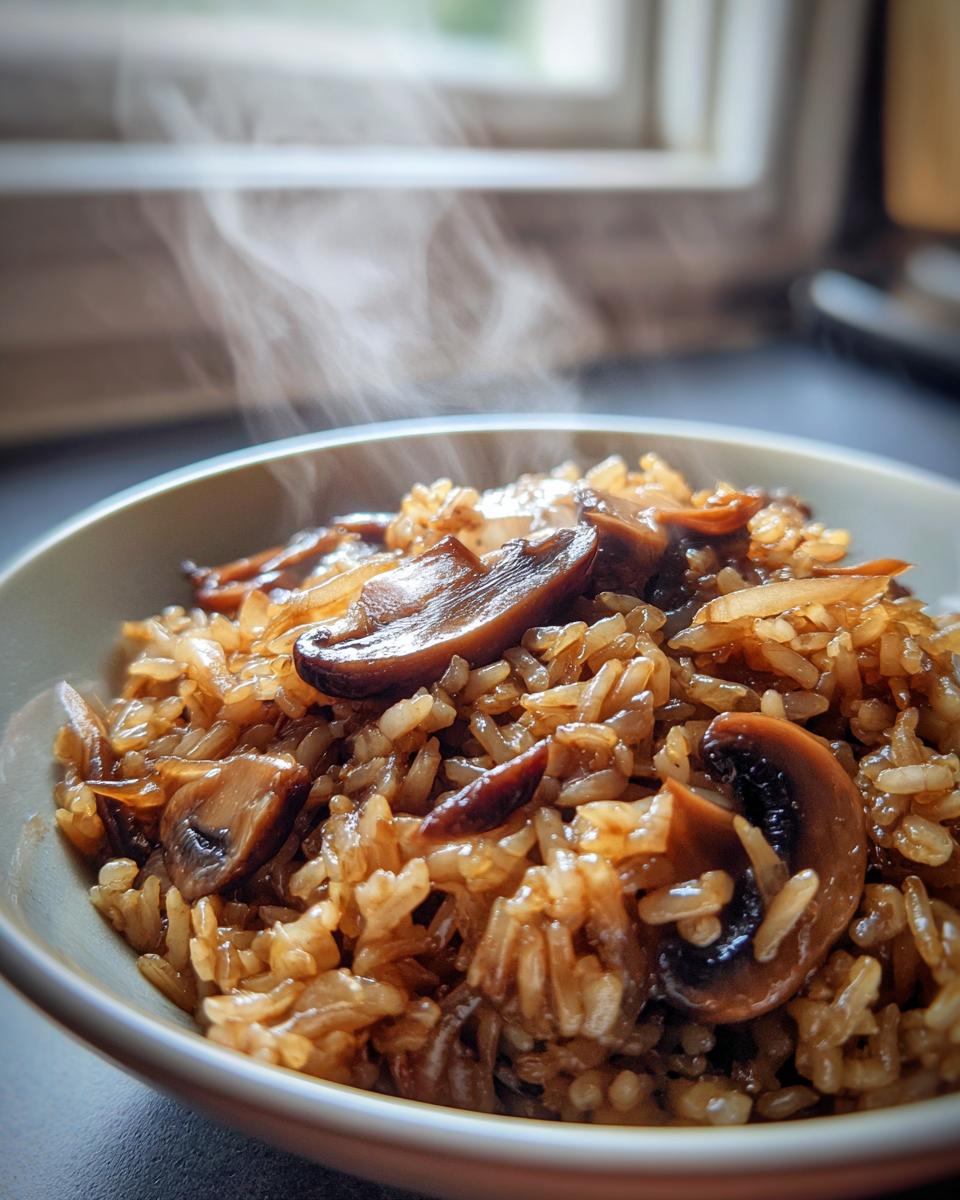 One-Pot Soy Sayce Mushroom Rice - detail 3
