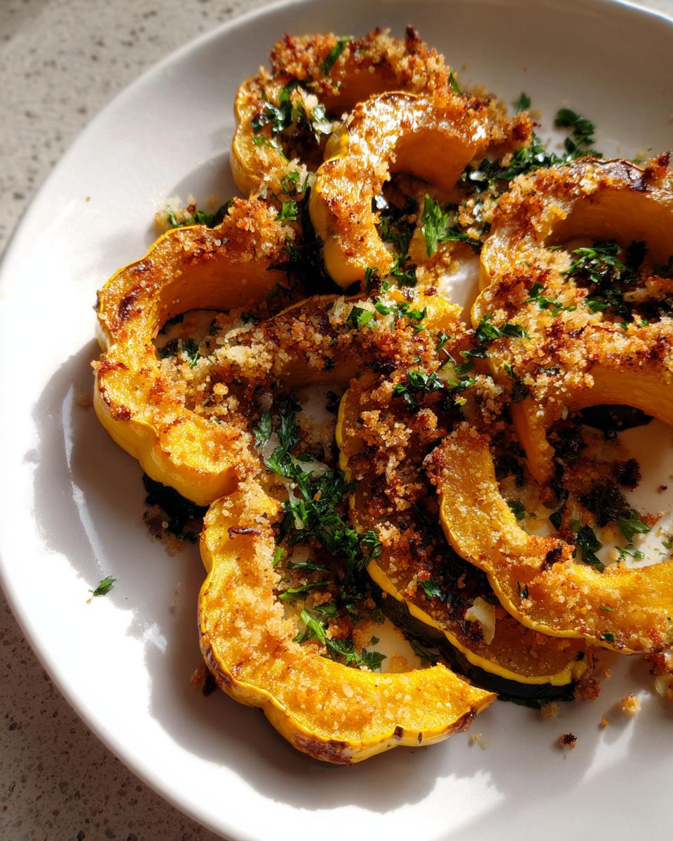 Parmesan Roasted Delicata Squash with Garlic Herb Breadcrumb - detail 3
