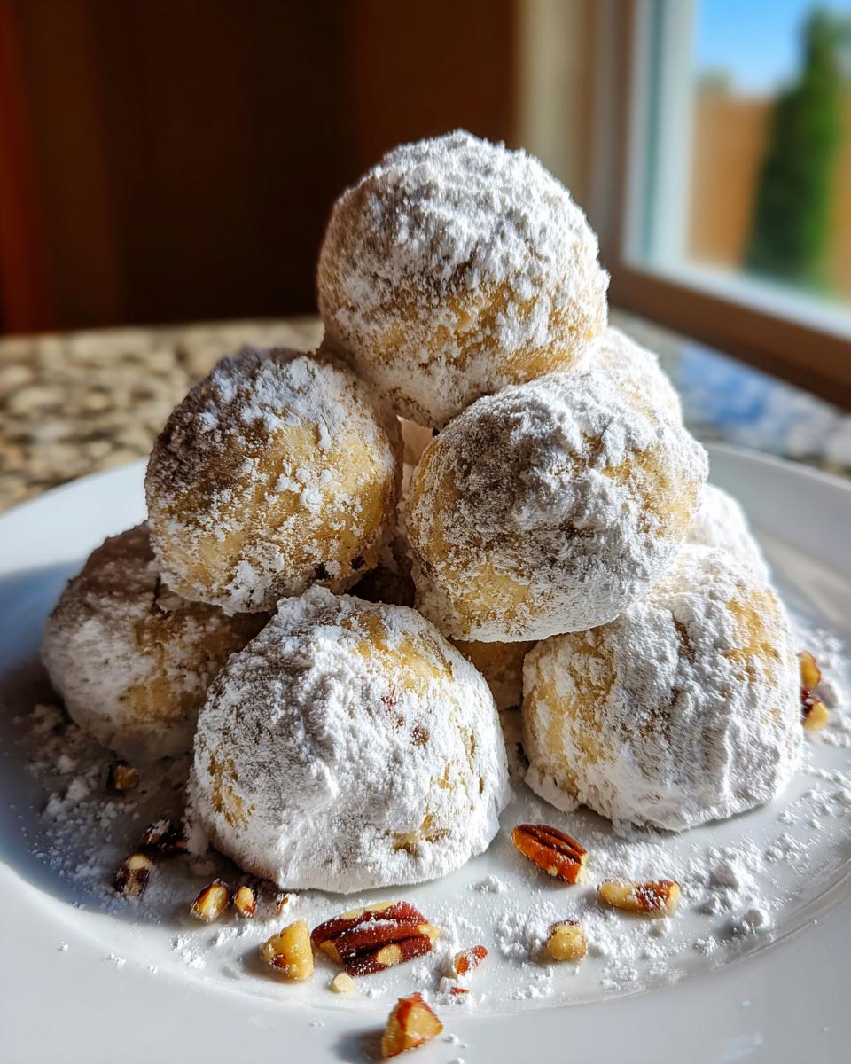 Pecan Snowball Cookies - detail 2