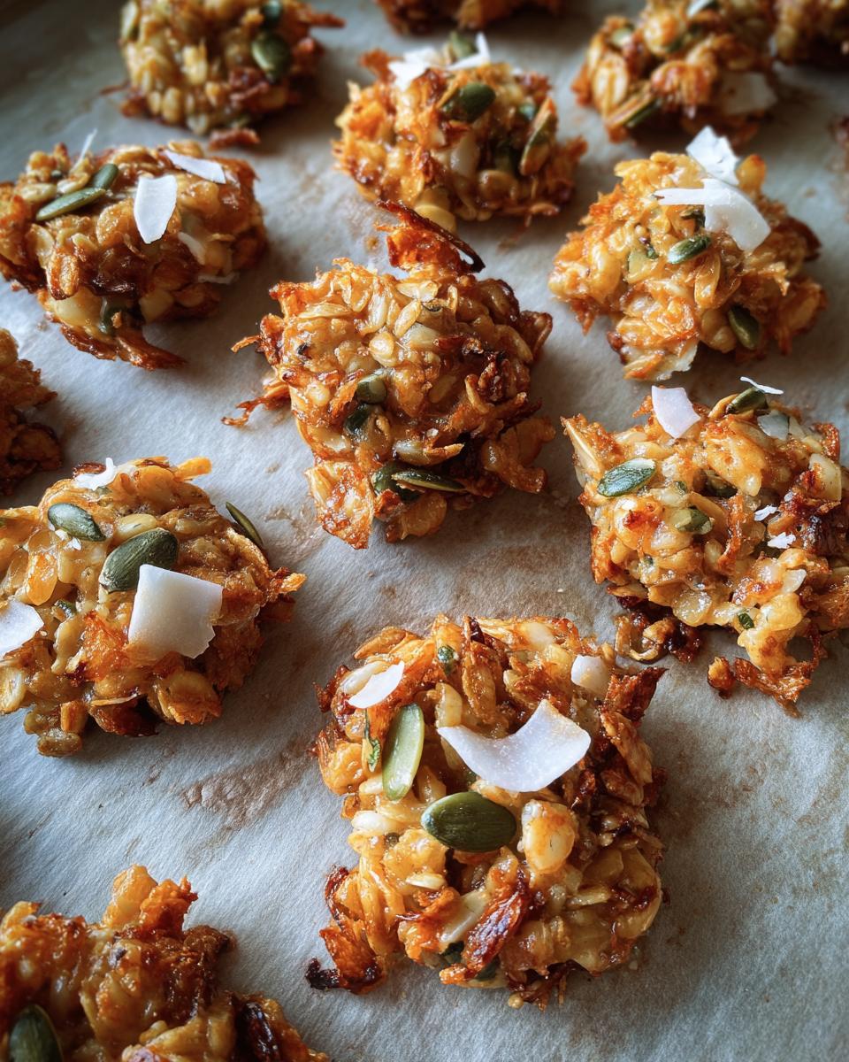 Pumpkin seed and coconut clusters - detail 1