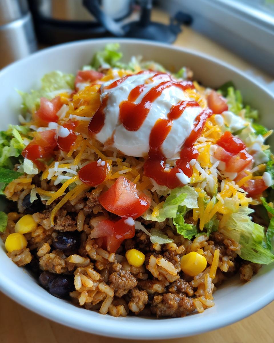 Quick and Healthy Easy Taco Rice Bowl - detail 1