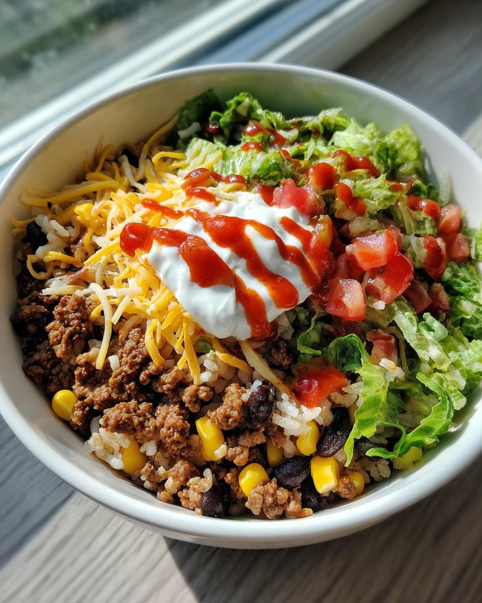 Quick and Healthy Easy Taco Rice Bowl - detail 2