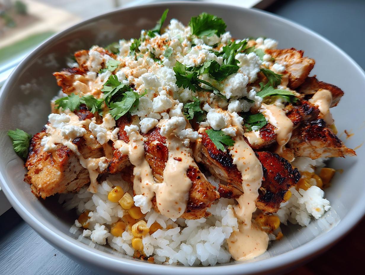 Street Corn Chicken Rice Bowl Recipe