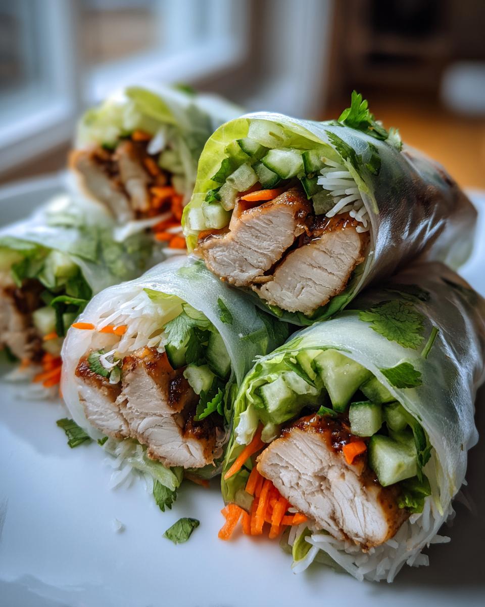 Teriyaki Chicken Rice Paper Rolls - detail 1