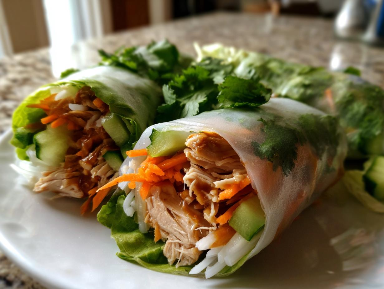 Teriyaki Chicken Rice Paper Rolls
