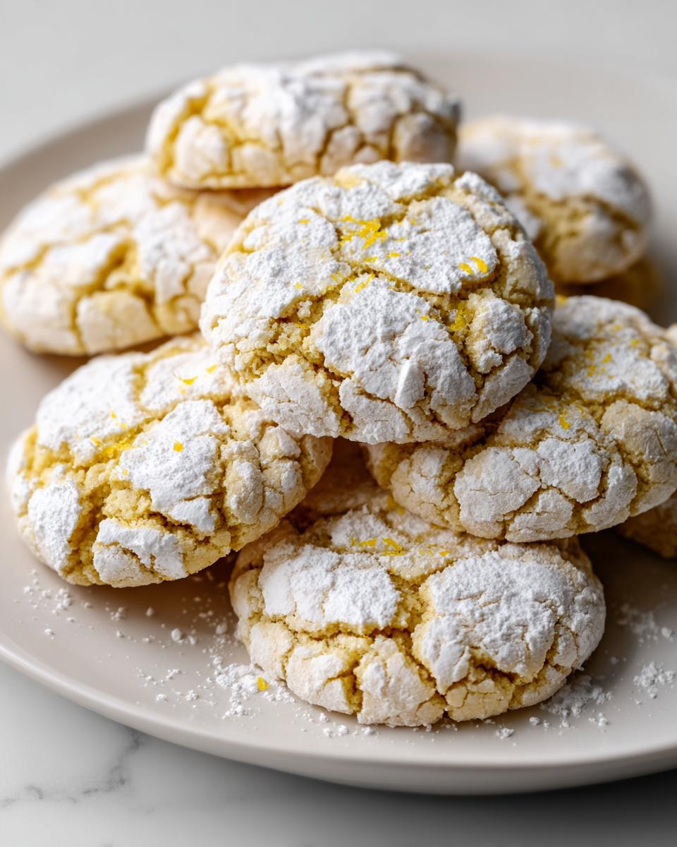 Vegan Lemon Crinkle Cookies - detail 1