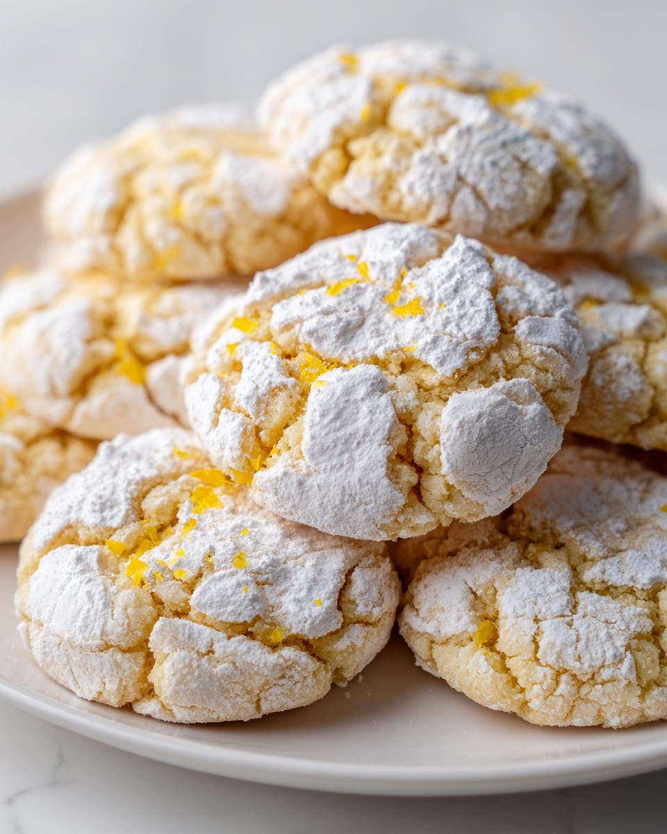 Vegan Lemon Crinkle Cookies - detail 2