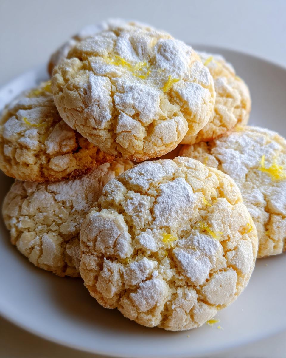 Vegan Lemon Crinkle Cookies - detail 3