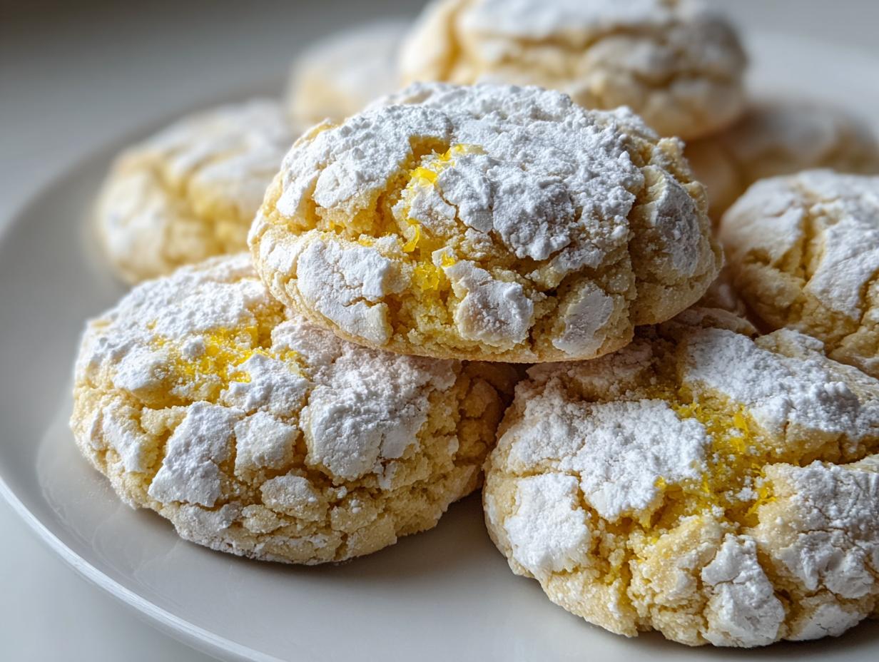 Vegan Lemon Crinkle Cookies