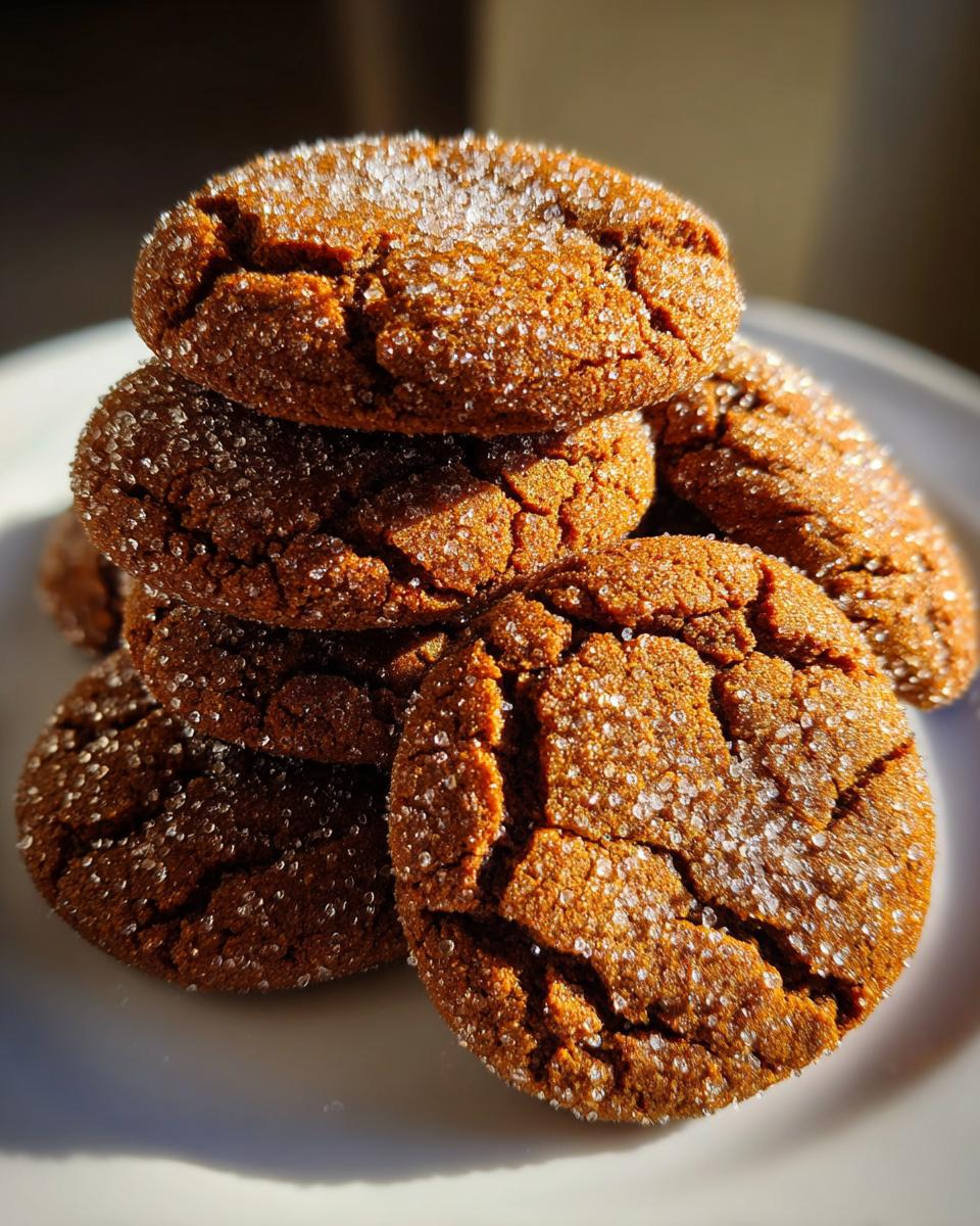 chewy ginger molasss cookies - detail 1