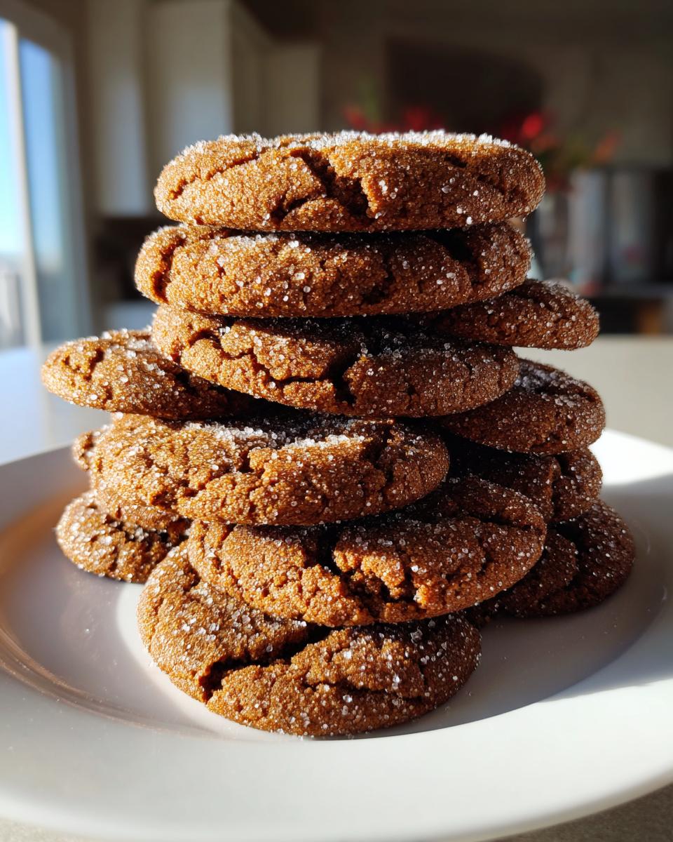 chewy ginger molasss cookies - detail 3