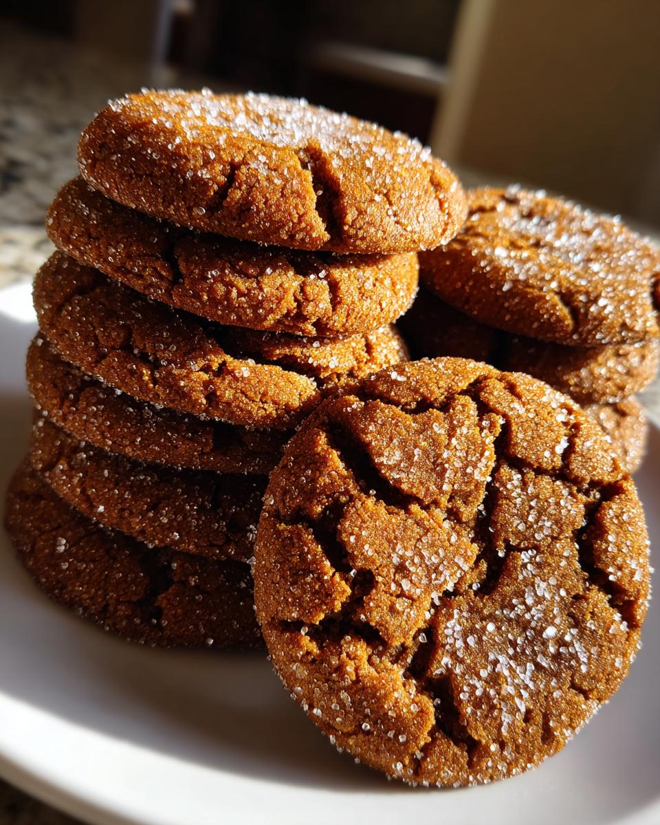 chewy ginger molasss cookies - detail 4