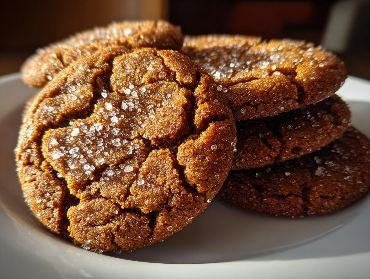 chewy ginger molasss cookies