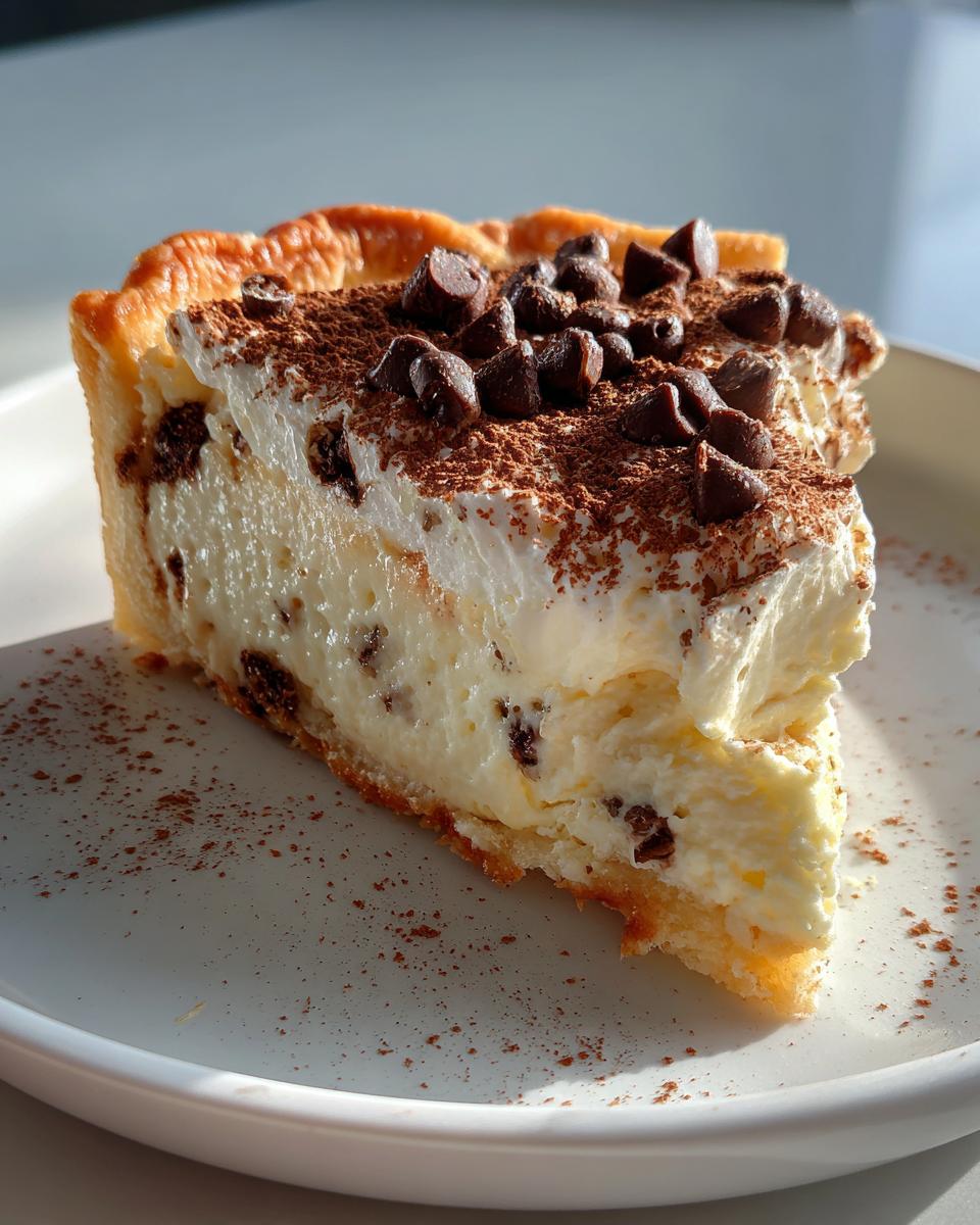 Chocolate Chip Cannoli Pie - detail 2