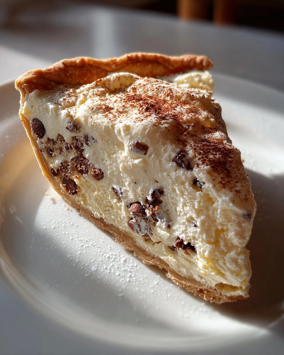 Chocolate Chip Cannoli Pie - detail 3