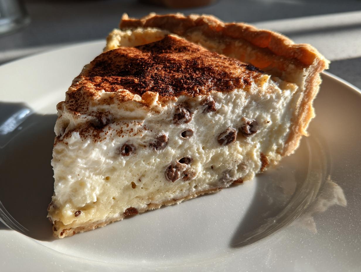 Chocolate Chip Cannoli Pie